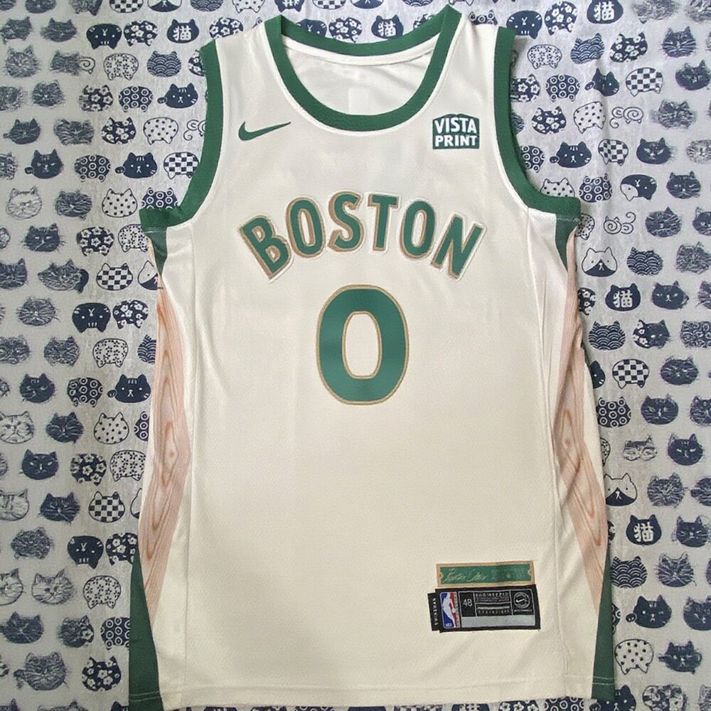 Nike Boston Celtics Tatum No.0 White Jersey
